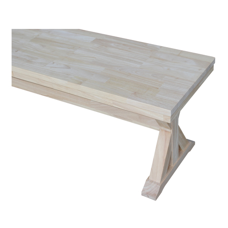 International Concepts Canyon Collection Solid Bench, Unfinished BE-6015T
